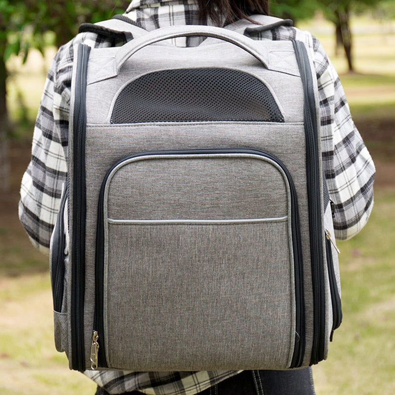 LDLC QS-099 Dual Side Expandable Breathable Mesh Design Pet Carrier Backpack Dog Cat Outdoor Carrying Bag LDLC QS-099 Dual Side Expandable Breathable Mesh Design Pet Carrier Backpack Dog Cat Outdoor Carrying Bag